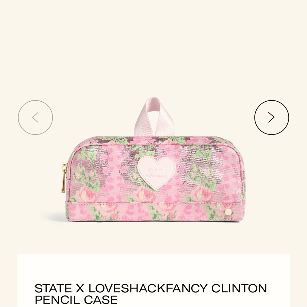 STATE X LoveShackFancy Clinton Pencil Case, SOLD OUT, NWT